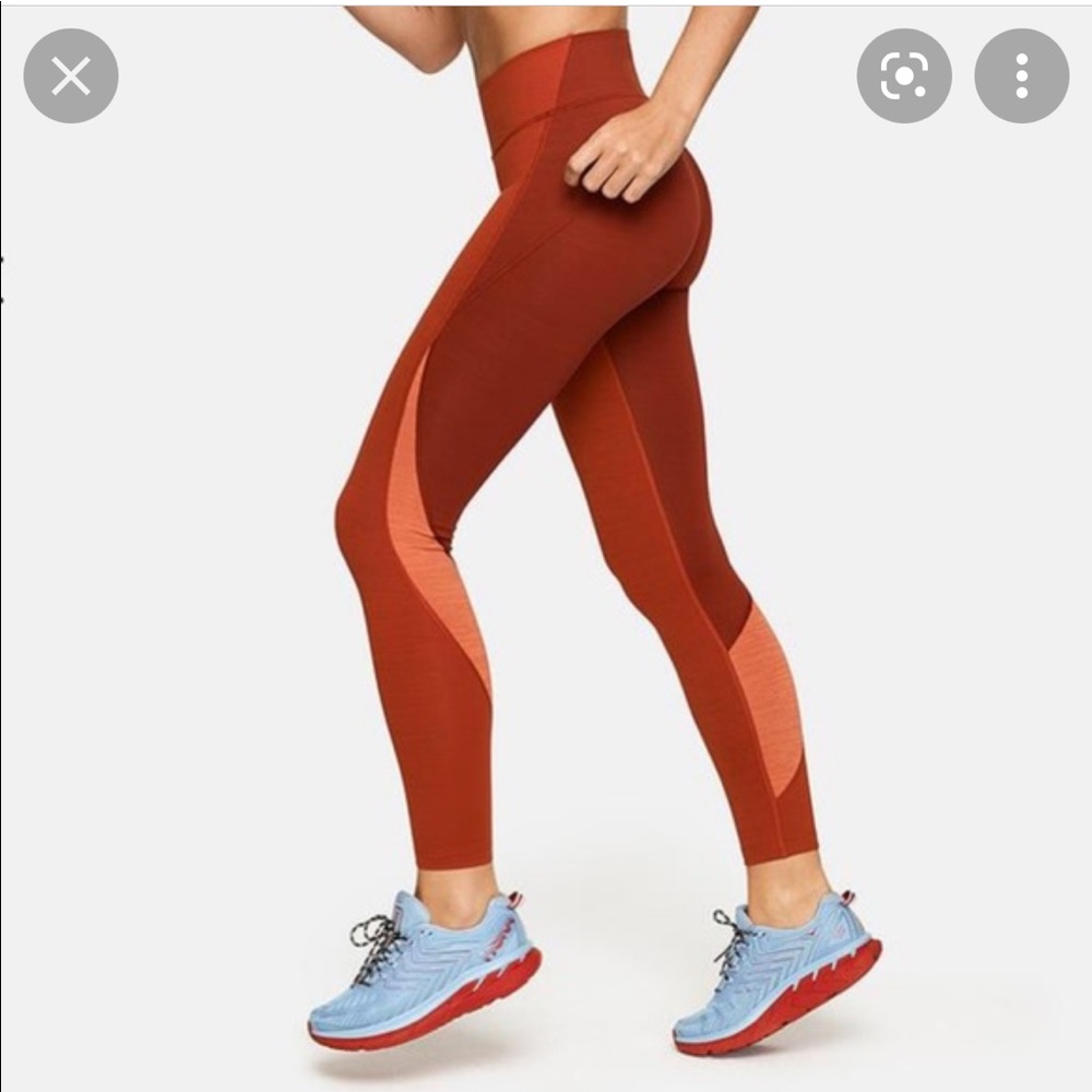 Outdoor voices zoom 3/4 leggings, brick current adobe